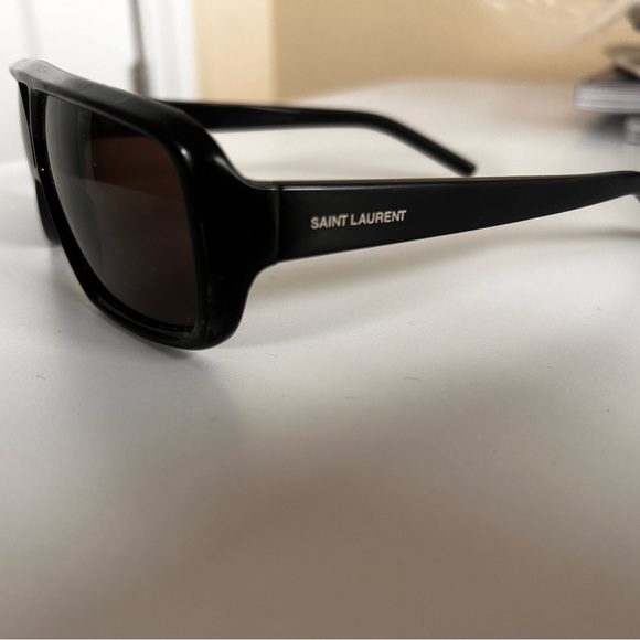 Saint Laurent SL569Y 001 Sunglasses Women's Black/Black Pilot 63-7-140